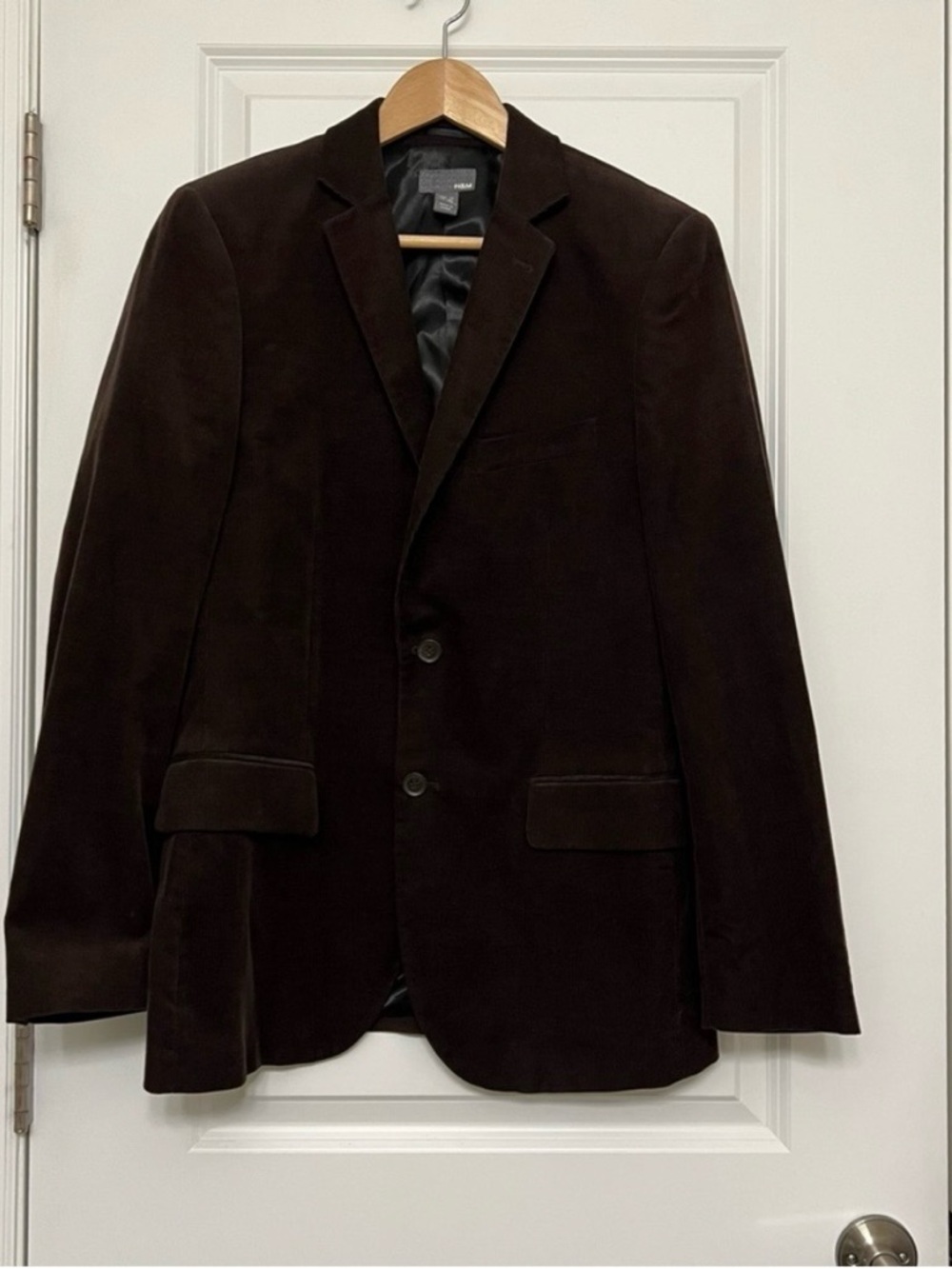 Men's Dark Brown Corduroy Blazer Jacket Two Button Sz 38R